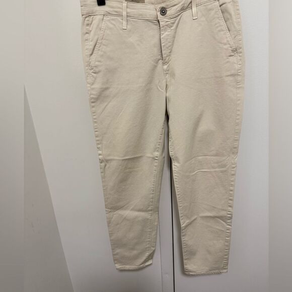 AG The Tristan Tailored Trouser Beige Straight Leg Woman’s Pant. Size 29R. - Picture 1 of 8